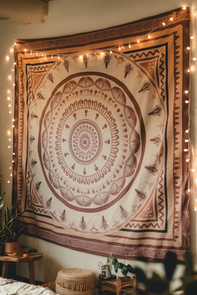 Tapestry with Earthy Patterns