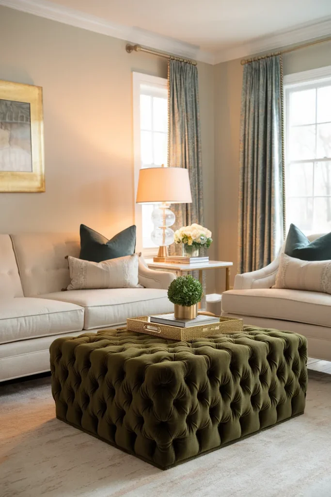 Tufted Ottomans for a Polished Look