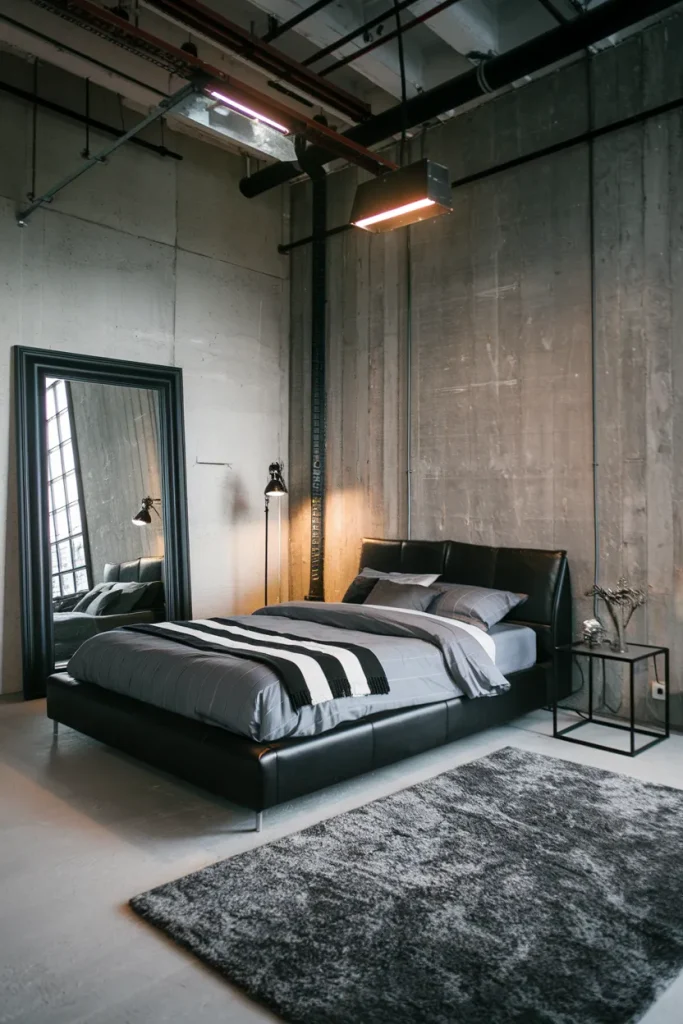 20 Black, White, and Grey Bedroom Ideas That Feel Cozy Yet Luxurious 10 Urban Loft with Black and Grey Accents
