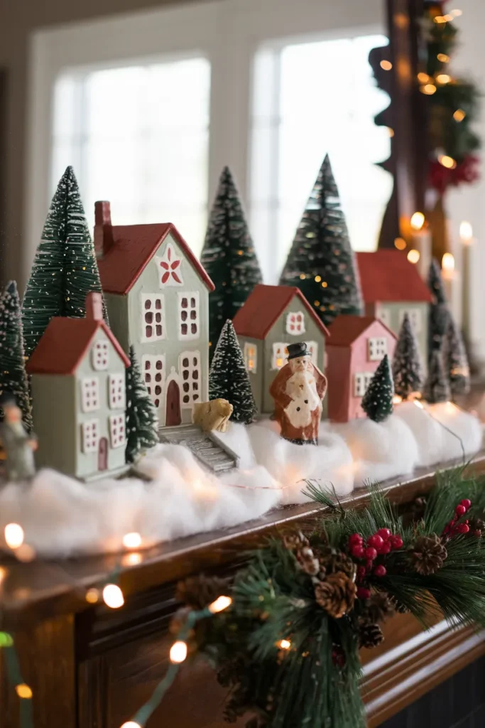 Vintage Christmas Village Display