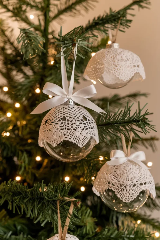 Vintage Lace Doily Ornaments
