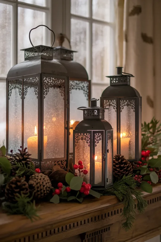 Vintage Lanterns with Candlelight