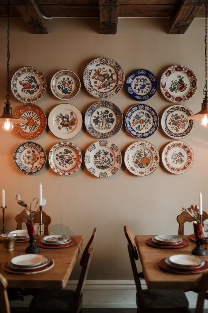 Vintage Plate Wall Display