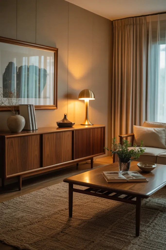 Warm Walnut Wood Accents