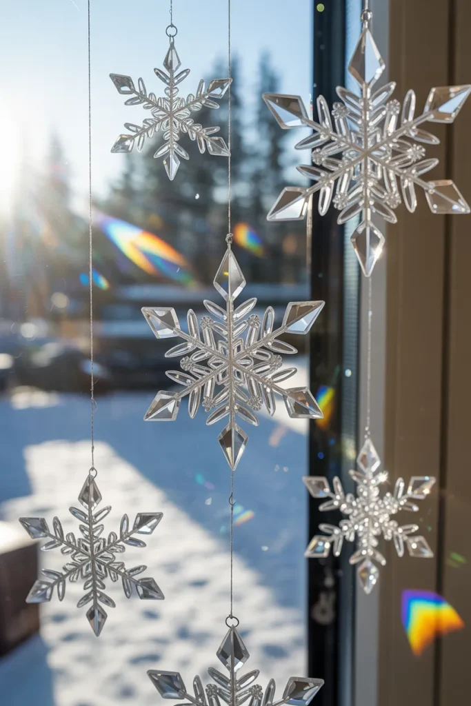 15 Luxury Christmas Decor Ideas That Look Expensive & Elegant 12 Crystal Snowflakes