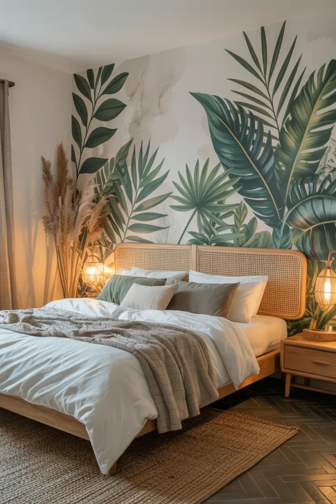 Botanical Wallpaper Accent Wall