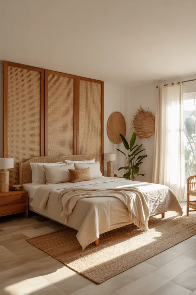 Woven Cane Accent Wall