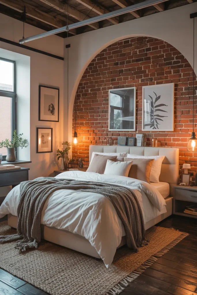 Brick Accent Wall for Urban Charm