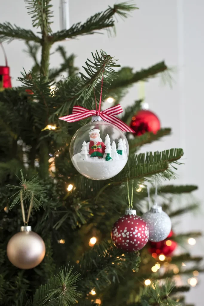 12 Dollar Store DIY Christmas Decor Ideas for Stylish and Affordable Holiday Decorating 6 Upcycled Dollar Store Ornaments